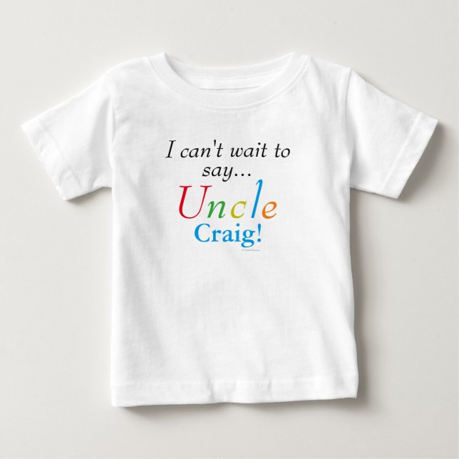 Camisa de Bebê Divertida com Nome Personalizado do (Frente)