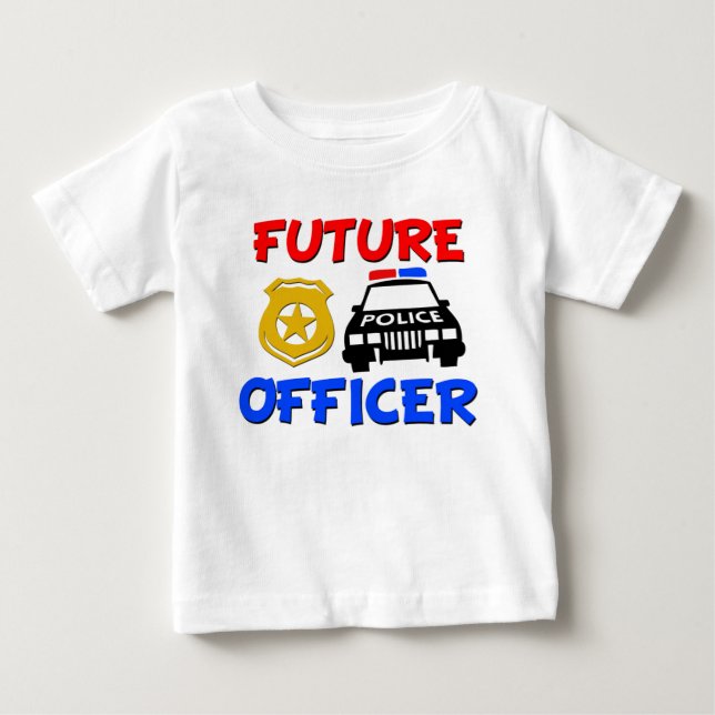 Camisa de bebê do futuro oficial da polícia (Frente)