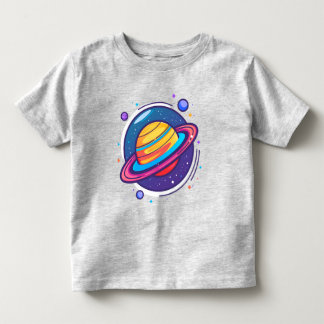 Camisa de Bebê do Planeta Saturno Fofa – Espaço Co