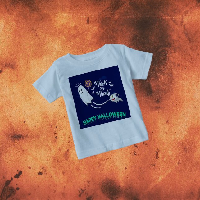 Camisa de Bebê Fantasma de Doce ou Travessura (Criador carregado)