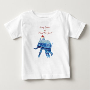 Camisa de Bebê Feriado de Elefante Cugado