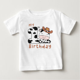 Camisa de Bebê Festa de 1º Aniversário do Menino V