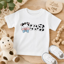 Camisa de Bebê - Festa de Cowboy de 1º Aniversário