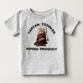 Camisa de Bebê Gato Scottish Fold com Gaita de Fol