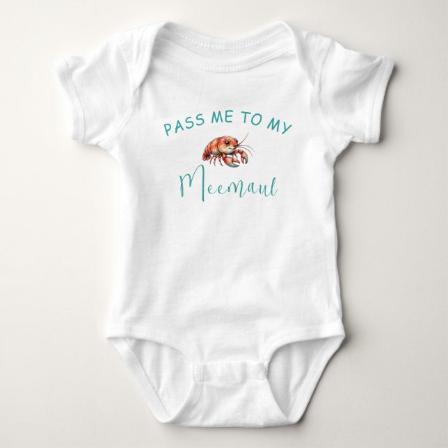 Camisa de Bebê Lagostim Meemaw (Frente)