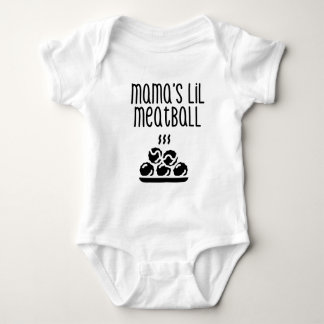 Camisa de Bebê Lil Meatball da mamãe e terno-rabo