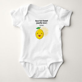 Camisa de Bebê Limão "Engraçado 'Azedo mas Doce'"