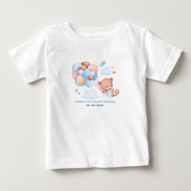 Camisa de Bebê "Mal Podemos Esperar" do Ursinho Te (Frente)