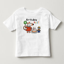 Camisa de Bebê/Menina de 2 Anos de Aniversário da 