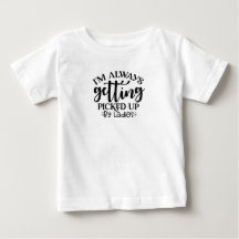 Camisa de bebê menino 'Sempre sou pego pelas damas