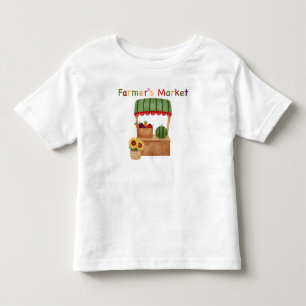 Camisa de Bebê Mercado de Agricultor Legumes Fofos