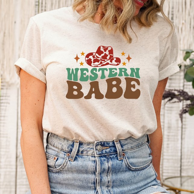 Camisa de Bebê Ocidental (Western Babe, Cowgirl Chic, Rodeo Queen, Country Girl, Wild West Fashion, Western Style, Ranch Life,)