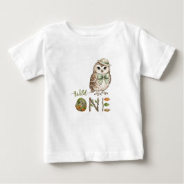 Camisa de bebê para primeiro aniversário com aquar