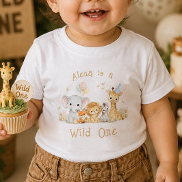 Camisa de bebê para primeiro aniversário com nome