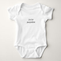 Camisa de bebê personalizada; nome e letra persona
