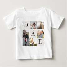 Camisa de Bebê Personalizada Papai Bebê 6-12 Meses