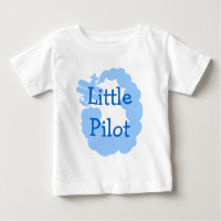 Camisa de bebê piloto com planície voadora