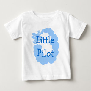 Camisa de bebê piloto com planície voadora