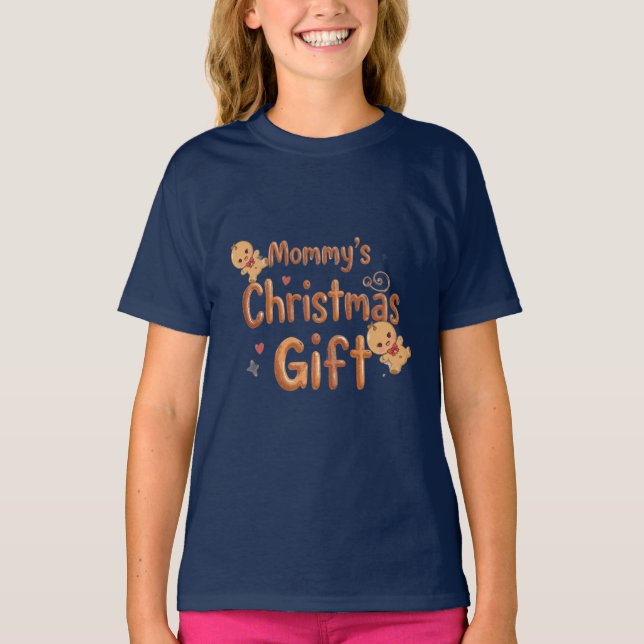 Camisa de Bebê Presente de Natal da Mamãe | Festa  (Frente)