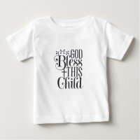 Camisa de Bebê Roupas Cristão Deus Abençoe Esta Cr