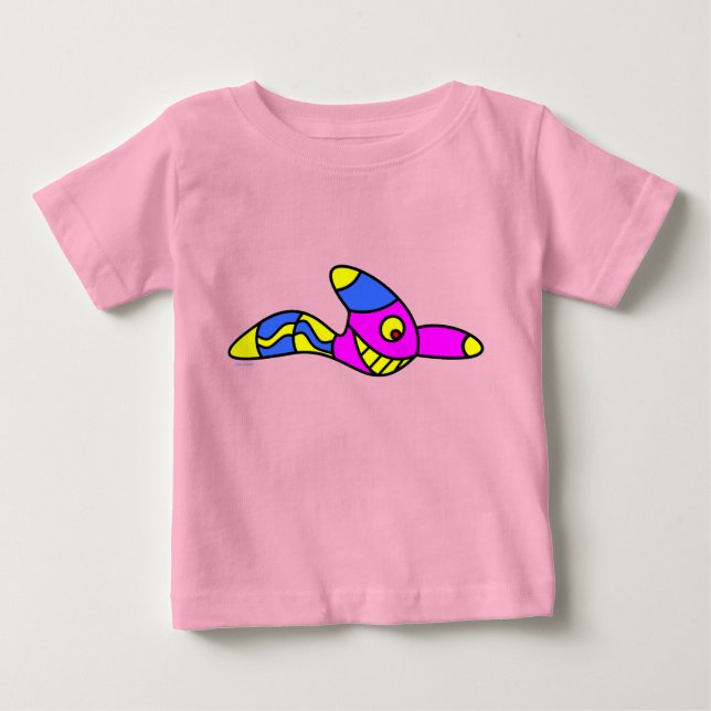 camisa de bebê verme camisa engraçada do verme (Frente)