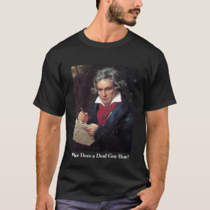 Camisa de Beethoven dos homens, que uma cara surda