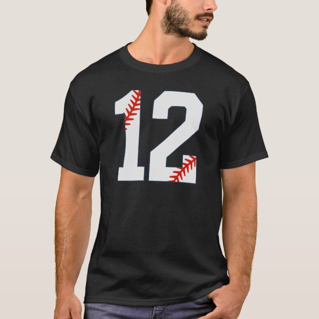 Camisa de Beisebol Número 12 (Frente)