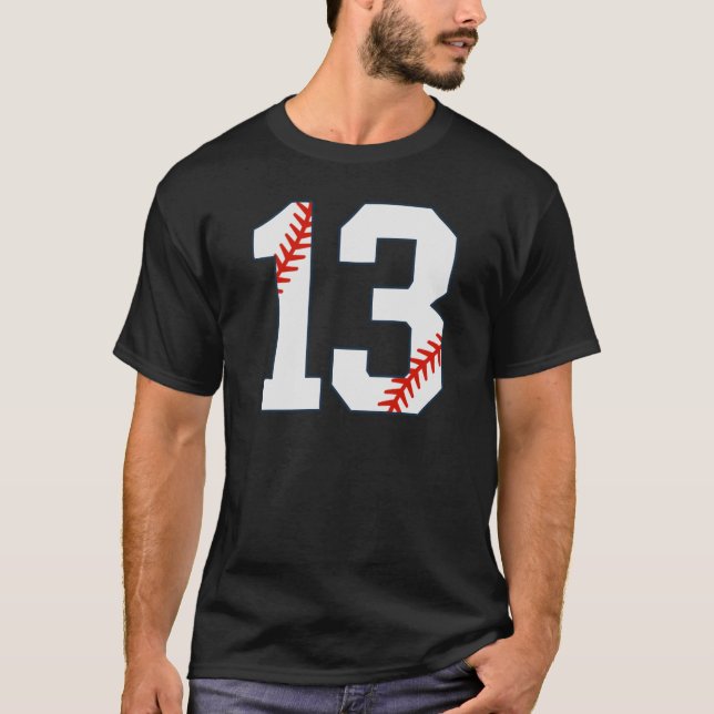 Camisa de Beisebol Número 13 (Frente)