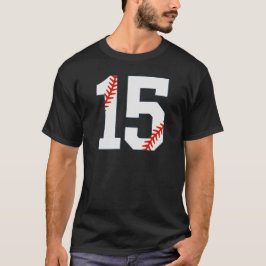Camisa de Beisebol Número 15