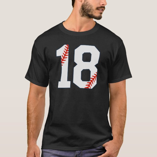 Camisa de Beisebol Número 18 (Frente)