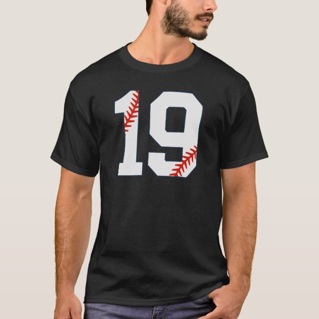 Camisa de Beisebol Número 19 (Frente)