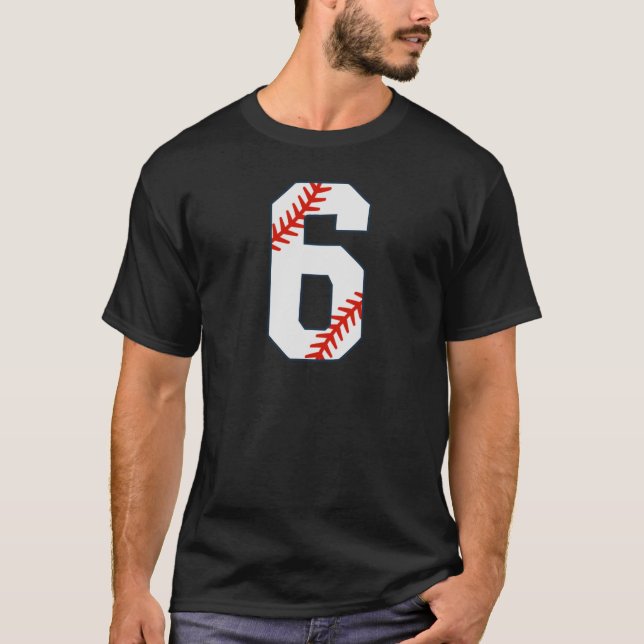 Camisa de Beisebol Número 6 (Frente)
