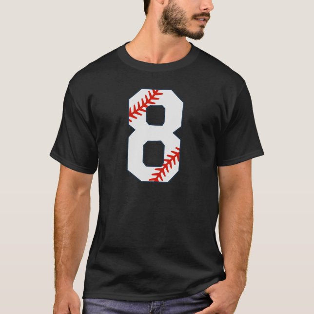 Camisa de Beisebol Número 8 (Frente)