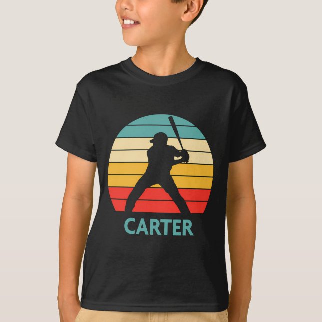 Camisa de beisebol personalizada Carter Name Gift (Frente)