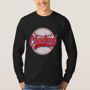 Camisa de beisebol Vintage Cleveland Cityscape par