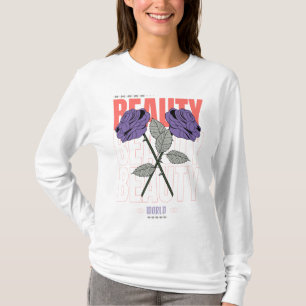 Camisa de Beleza do Mundo - Design estética Rosa g