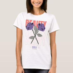 Camisa de Beleza do Mundo - Design estética Rosa g