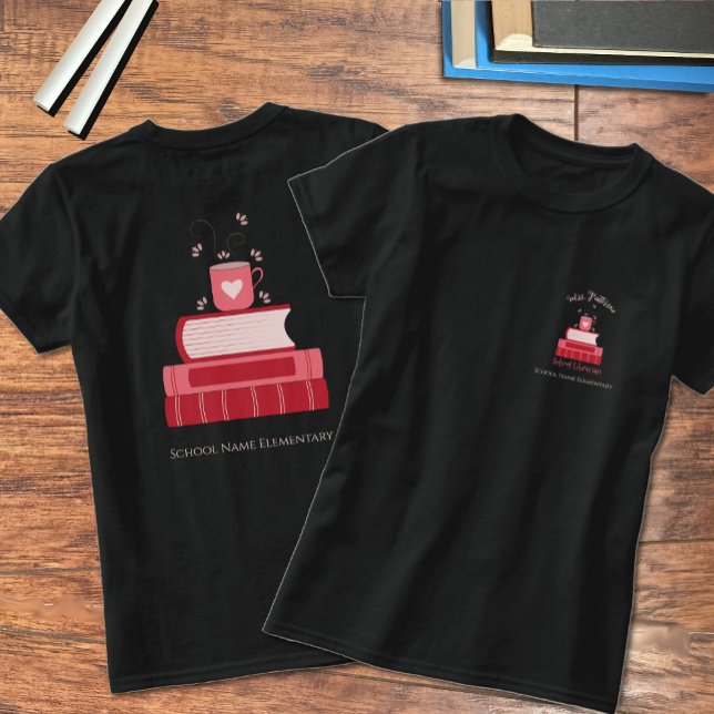 Camisa de Bibliotecas da Escola de Livros Vermelho (Criador carregado)