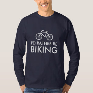Camisa de bicicleta com slogan divertido Eu pref