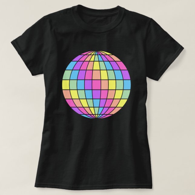 CAMISA DE BOLA DE DISCOTEQUE PASTEL RESFRIANTE (Frente do Design)