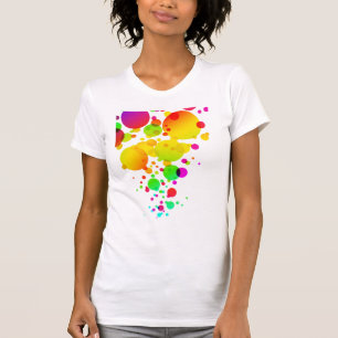 Camisa de bolhas coloridas