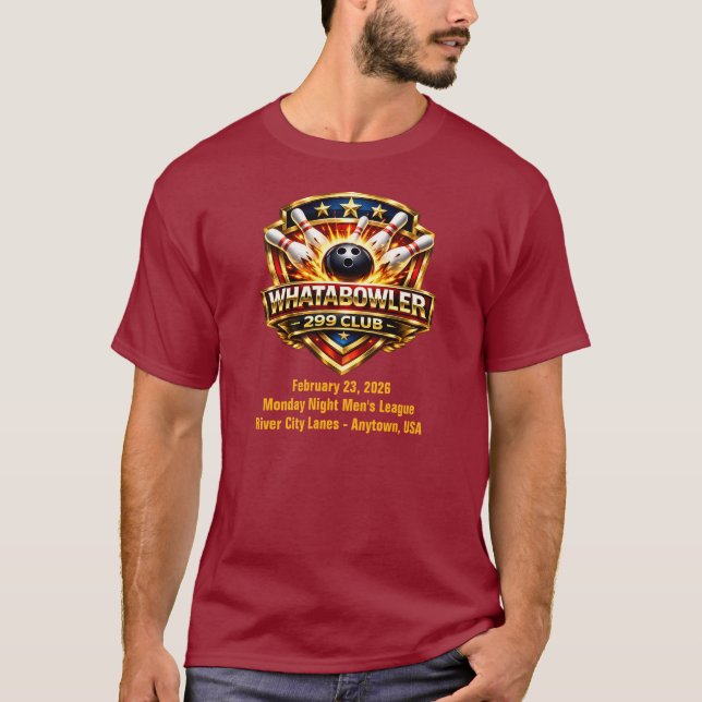Camisa de Boliche 299 – Um Pino Curto Desolador (Frente)