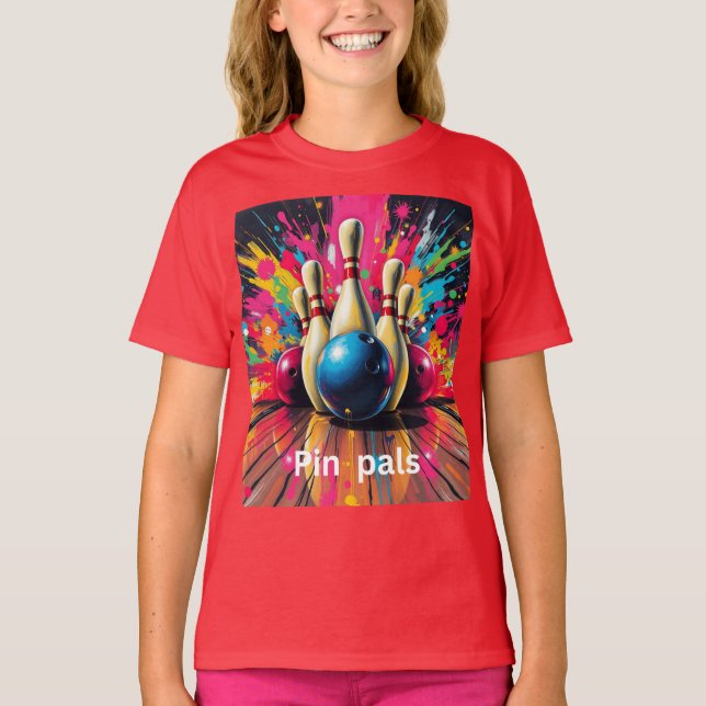 Camisa de boliche de amigos de pinos (Frente)