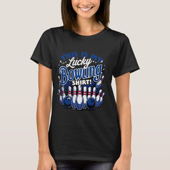 Camisa De Boliche Sortuda Não Lave Uma Citação Eng (Frente)