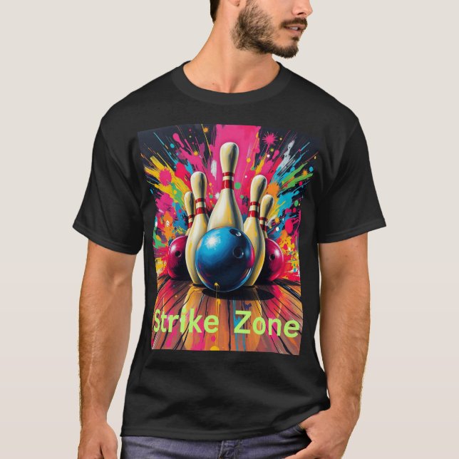 Camisa de boliche zona de strike (Frente)