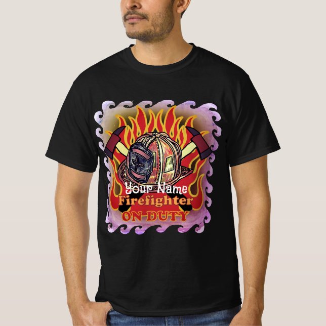 Camisa de bombeiro de serviço bombeiros (Frente)