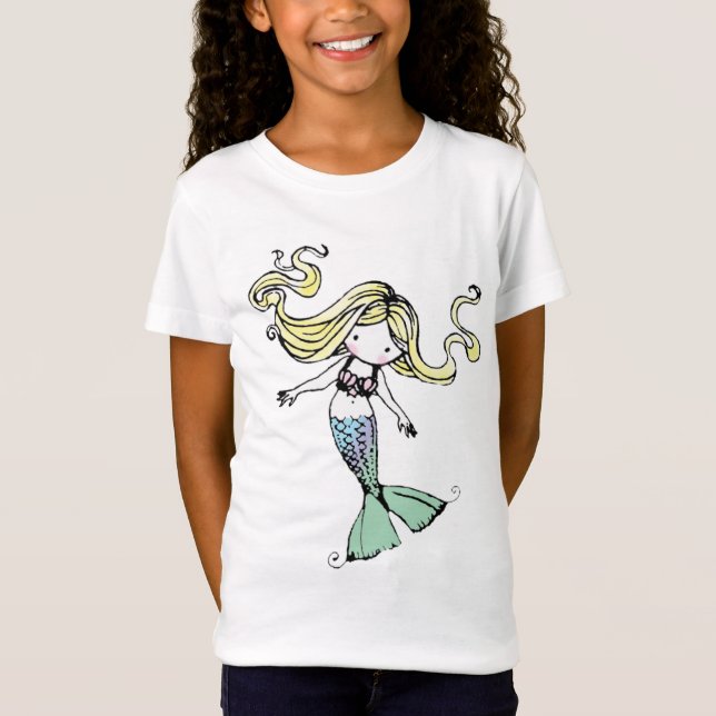 Camisa de boneca bebê Little Mermaid Girls (Frente)