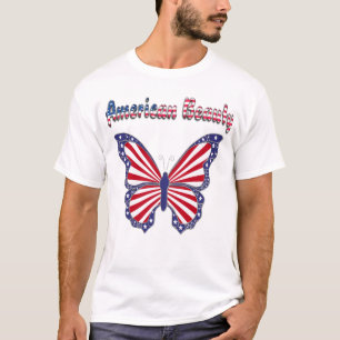 Camisa de borboleta Patriótica de Bela Americana