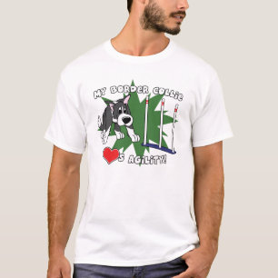 Camisa de border collie T da agilidade dos