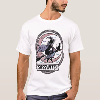 Camisa de Bruxa Atrevida Arte Vintage de Halloween